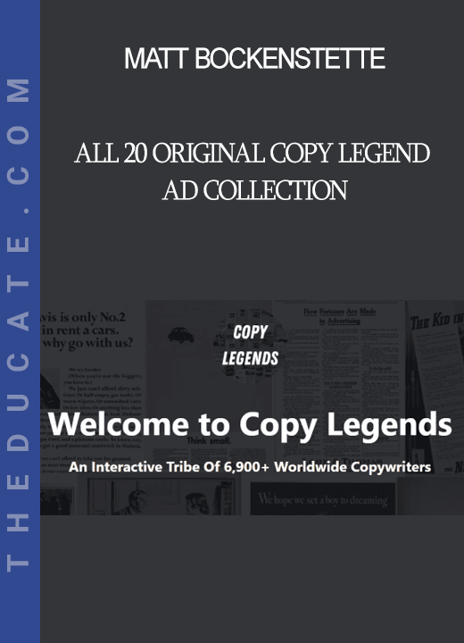 Matt Bockenstette - All 20 Original Copy Legend Ad Collection