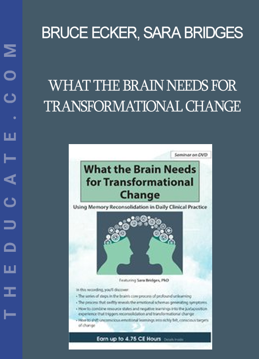 Bruce Ecker Sara Bridges - What the Brain Needs for Transformational Change: Using Memory Reconsolidation in Daily Clinical Practice