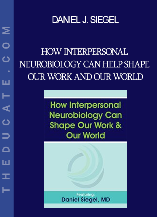 Daniel J. Siegel - How Interpersonal Neurobiology Can Help Shape our Work and our World